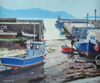 PURTEEN HARBOUR, ACHILL by Cecil Maguire RUA at Ross's Online Art Auctions