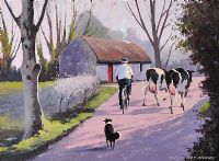 MILKING TIME by Gregory Moore at Ross's Online Art Auctions