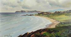 ON THE ANTRIM COAST by Charles McAuley at Ross's Online Art Auctions