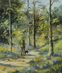 A STROLL IN THE WOODS by Darren Paul at Ross's Online Art Auctions