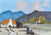 FORESHORE, LOUGH CONN by Robert Dunleavey at Ross's Online Art Auctions