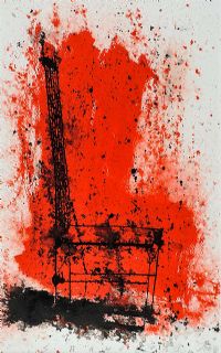 CHAIR ON RED by Neil Shawcross RHA RUA at Ross's Online Art Auctions