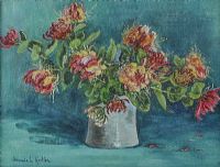 FLOWERS IN A WHITE VASE by Jeannie L. Koeller at Ross's Online Art Auctions