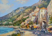 AMALFI, NAPLES, ITALY by Colin Gibson at Ross's Online Art Auctions