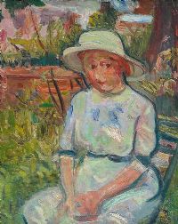 SEATED LADY by Irish School at Ross's Online Art Auctions