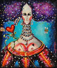 QUEEN OF HEARTS by Trevor Brown at Ross's Online Art Auctions