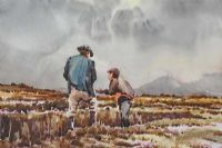 COLLECTING TURF IN THE GLENS by Bobbie Anderson at Ross's Online Art Auctions