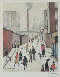 BACK STREET, MANCHESTER by Laurence Stephen Lowry RA at Ross's Online Art Auctions