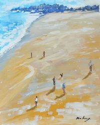 ON THE BEACH by Alan Beers at Ross's Online Art Auctions
