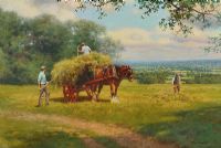 AFTERNOON IN THE HAYFIELD by Tony Sheath at Ross's Online Art Auctions