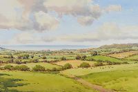 ABOVE BALLYGALLY, THE ANTRIM COAST by Samuel McLarnon UWS at Ross's Online Art Auctions