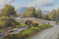 BRIDGE IN THE GLENS by Charles McAuley at Ross's Online Art Auctions