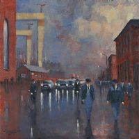 GATE NUMBER 4, HARLAND & WOLFF by Colin H. Davidson at Ross's Online Art Auctions