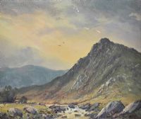 MORNING, HEN MOUNTAIN by William Cunningham at Ross's Online Art Auctions