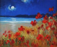 MOONLIT POPPIES by William Cunningham at Ross's Online Art Auctions