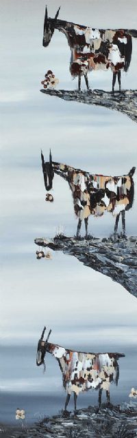MOUNTAIN GOATS by Michael Smyth at Ross's Online Art Auctions