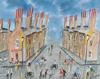 FUN ON THE COBBLES by John Ormsby at Ross's Online Art Auctions