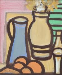 STILL LIFE, FRUIT AND FLOWERS by Markey Robinson at Ross's Online Art Auctions