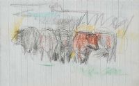 COWS GRAZING by Tom Carr HRHA HRUA at Ross's Online Art Auctions