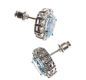 STERLING SILVER BLUE STONE AND CUBIC ZIRCONIA CLUSTER EARRINGS at Ross's Online Art Auctions