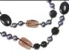 STRAND OF FRESHWATER PEARL AND SEMI-PRECIOUS GEMSTONE NECKLACE WITH STERLING SILVER CLASP at Ross's Online Art Auctions