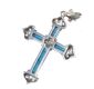 STERLING SILVER TURQUOISE AND MARCASITE CROSS PENDANT at Ross's Online Art Auctions