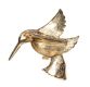 METAL, ENAMEL AND CRYSTAL HUMMINGBIRD BROOCH BY THE DESIGNER JANNA HODGSON at Ross's Online Art Auctions