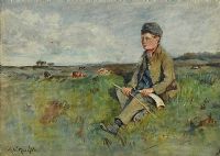 THE SHEPHERD BOY by Henry Wright Kerr at Ross's Online Art Auctions