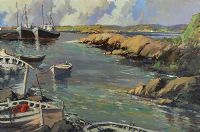OLD BURTONPORT HARBOUR, DONEGAL by George K. Gillespie at Ross's Online Art Auctions