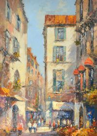 STREET SCENE, PROVENCE, FRANCE by Colin Gibson at Ross's Online Art Auctions