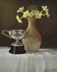 FLOWERS & TROPHY by Padraig Lynch at Ross's Online Art Auctions