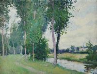 TREES BY THE RIVER by Hans Iten RUA at Ross's Online Art Auctions