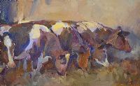 WINTER FODDER by June Brilly at Ross's Online Art Auctions