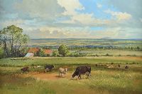SLEMISH FROM THE OLD SWEAT HOUSE HILL, MAGHERA by David Long UWS at Ross's Online Art Auctions