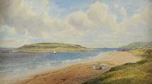 GUN'S ISLAND, BALLYHORNAN BAY by Joseph William Carey RUA at Ross's Online Art Auctions