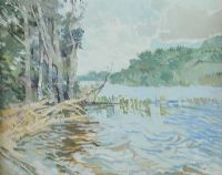 GLENCAR LAKE by Terence P. Flanagan RHA RUA at Ross's Online Art Auctions