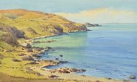ROCKS ON THE ANTRIM COAST by Samuel McLarnon UWS at Ross's Online Art Auctions