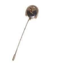ROLLED GOLD COCKREL STICK PIN at Ross's Online Art Auctions