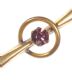 9CT GOLD AND AMETHYST BAR BROOCH at Ross's Online Art Auctions