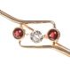 9CT GOLD BAR BROOCH SET WITH GARNET AND DIAMOND at Ross's Online Art Auctions