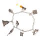 SILVER CHARM BRACELET WITH AN ASSORTMENT OF CHARMS at Ross's Online Art Auctions