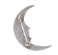 STERLING SILVER MAN-IN-THE-MOON CRESCENT BROOCH at Ross's Online Art Auctions