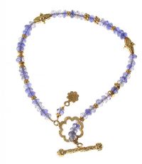 18CT GOLD AND SAPPHIRE BEADED BRACELET at Ross's Online Art Auctions