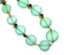 18CT GOLD AND AQUA CHALCEDONY BEADED NECKLACE at Ross's Online Art Auctions