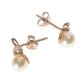 9CT GOLD FLORAL EARRINGS SET WITH CULTURED PEARL AND DIAMONDS at Ross's Online Art Auctions