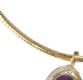 14CT GOLD COLLAR NECKLACE WITH 14CT GOLD PENDANT SET WITH AMETHYST AND DIAMONDS at Ross's Online Art Auctions