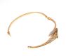 18CT GOLD HORSE'S HEAD AND TAIL BANGLE SET WITH DIAMONDS at Ross's Online Art Auctions