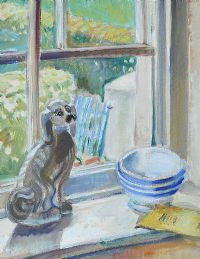 THE STAFFORDSHIRE DOG by Olive Henry RUA at Ross's Online Art Auctions