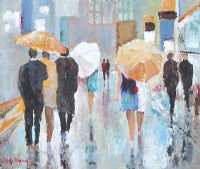 WET DAY, BELFAST by Holly Hanson at Ross's Online Art Auctions