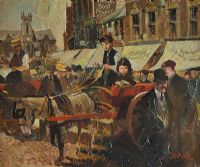 MARKET DAY, PORTADOWN 1908 by Robert D. Beattie at Ross's Online Art Auctions